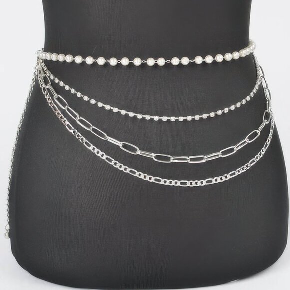 Multi Layered Plus Size Chain Belt - Picture 1 of 2